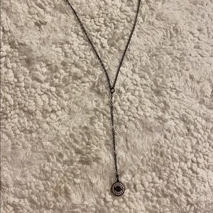 Pave evil eye necklace